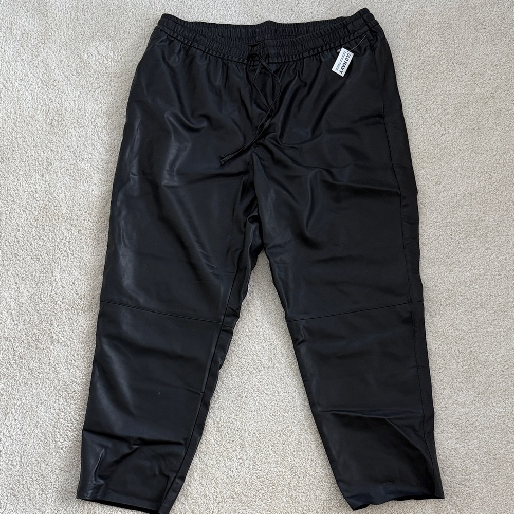 Old Navy Black womens faux leather Joggers